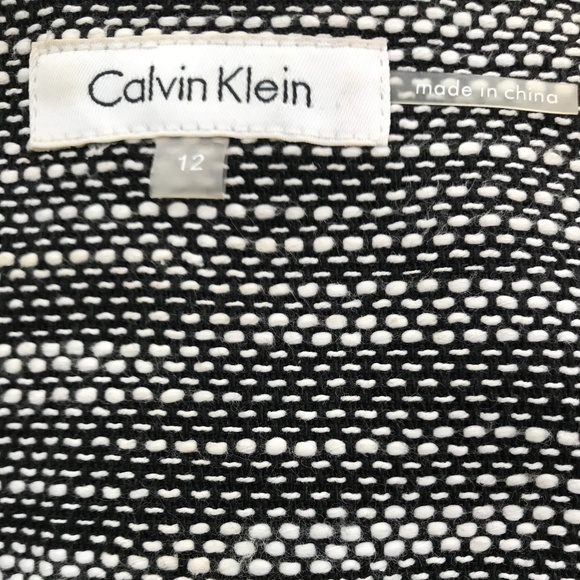 Calvin Klein Tweed & Leather Moto Jacket - Picture 4 of 4